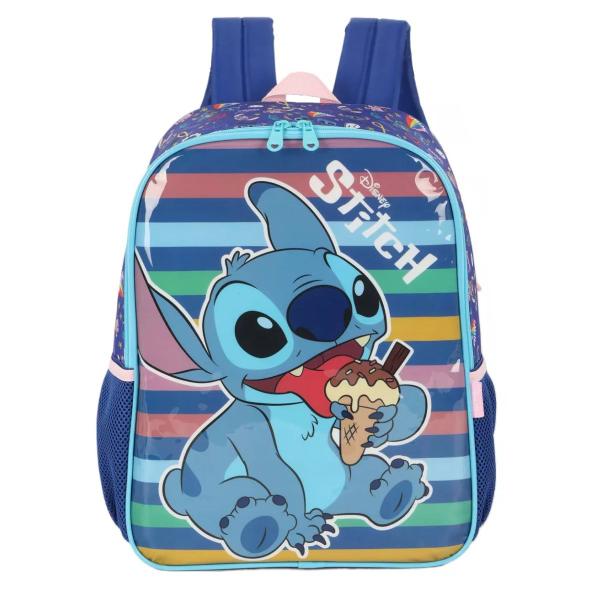 Imagem de Mochila Costas Escolar Lilo & Stitch Sorvete Juvenil Disney