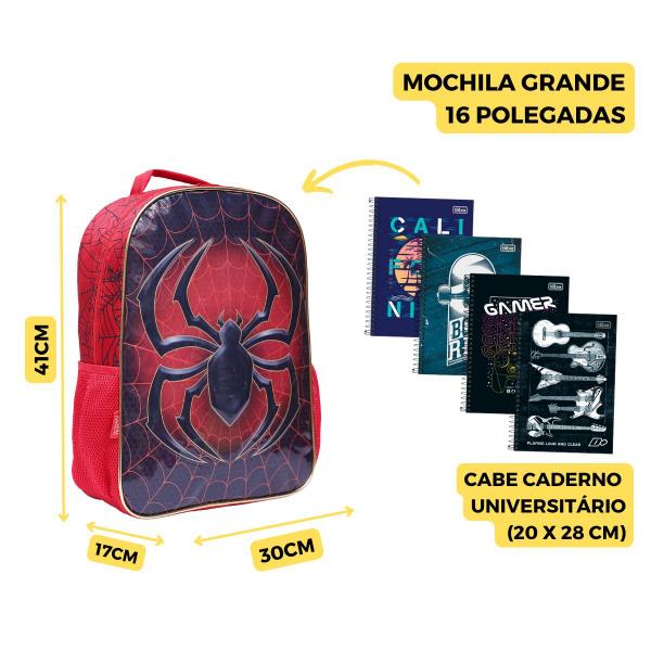 Imagem de Mochila Costas Escolar Super Spider Infantil Meninos