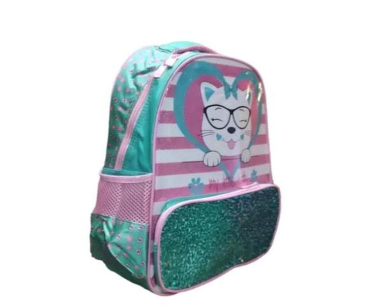 Imagem de Mochila Costas Gatinha Feminina Infantil Menina Escolar Yepp MIF 5313-15