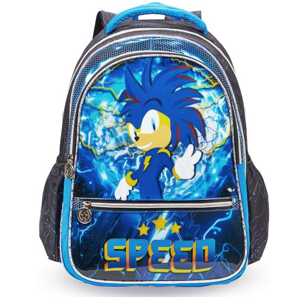 Imagem de Mochila Costas Grande Escolar Infantil Sonic Shadown Game 