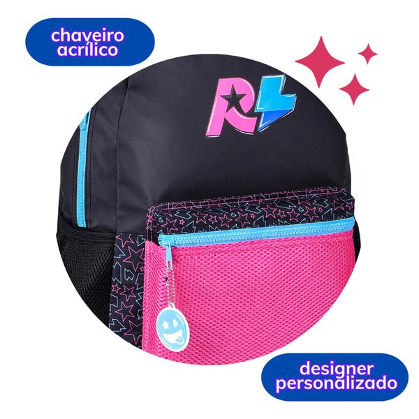 Imagem de Mochila Costas Grande Rafa E Luiz com Estojo Youtuber Escolar Original Juvenil Infantil