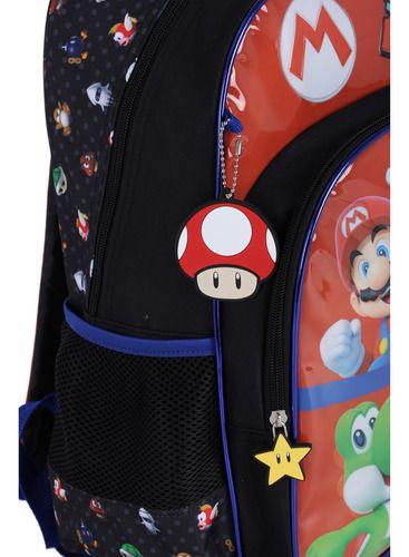 Imagem de Mochila Costas Infantil 2 Bolsos Original Super Mario