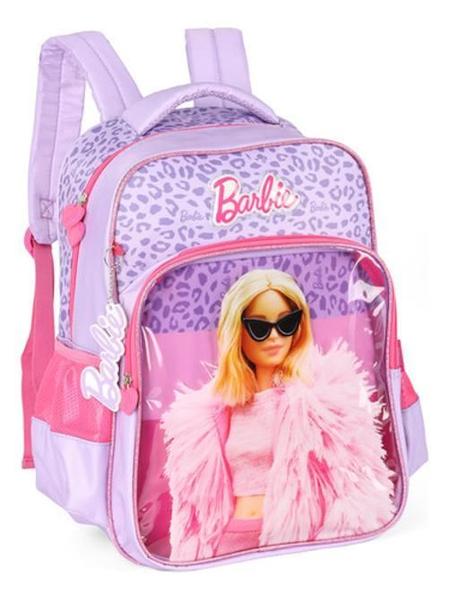 Imagem de Mochila Costas Infantil Barbie Fashion Com Chaveiro