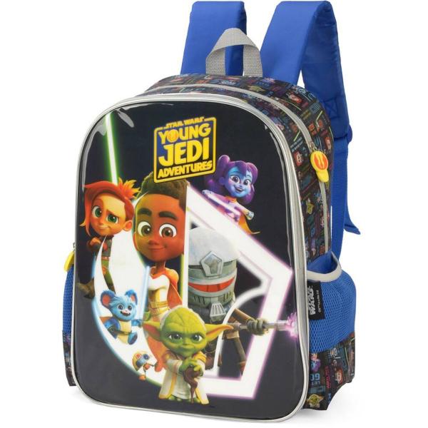 Imagem de Mochila Costas Infantil Menino Star Wars Young Jedi Azul Luxcel