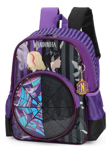 Imagem de Mochila Costas Infantil Original Wandinha C/ Chaveiro