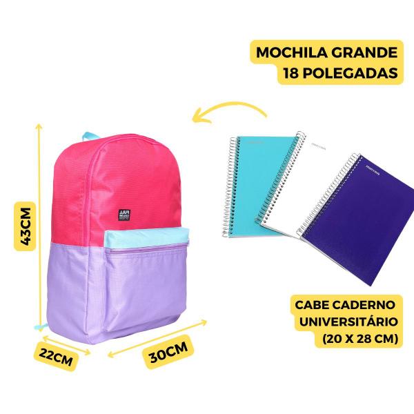 Imagem de Mochila Costas Juvenil Reforçada Espaçosa Casual Escola