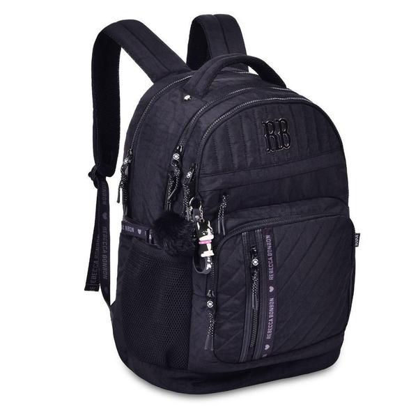 Imagem de Mochila Costas Rebecca Bonbon Preto Rb Escolar Meninas