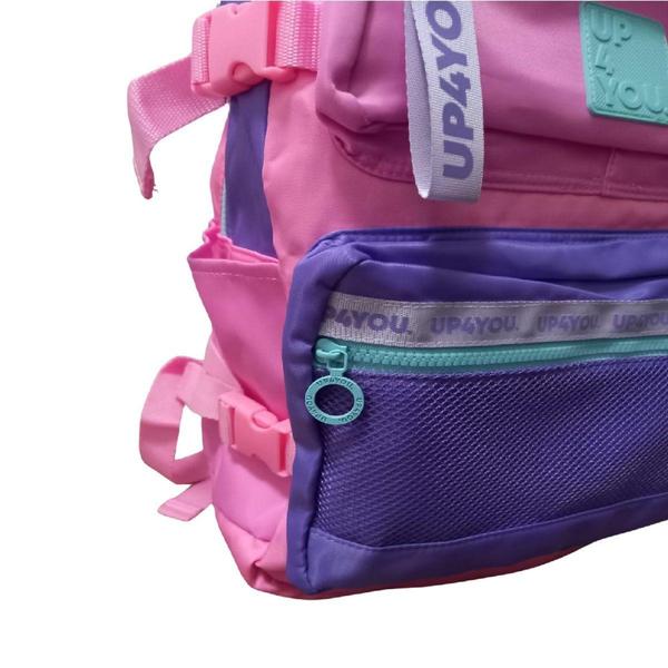 Imagem de Mochila Costas Roxo UP4YOU Reforçada c/ Bolso p/ Notebook - Luxcel