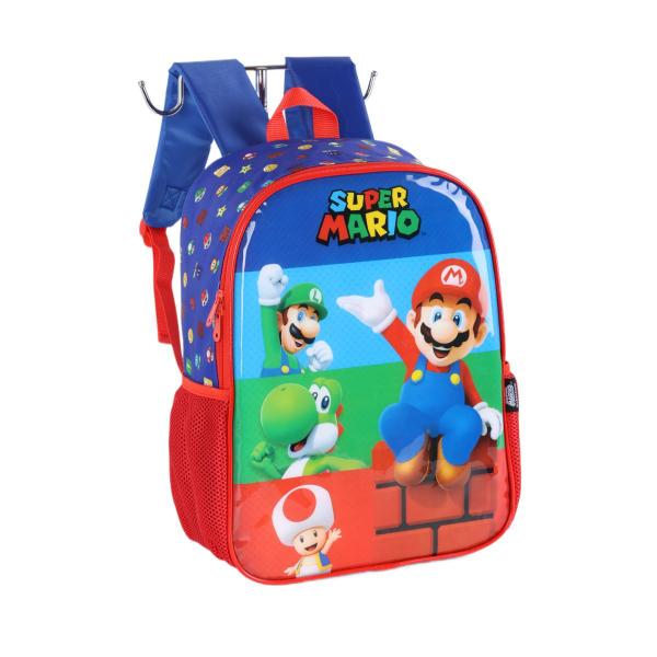 Imagem de Mochila Costas Super Mario Com Estojo Duplo Infantil Escolar