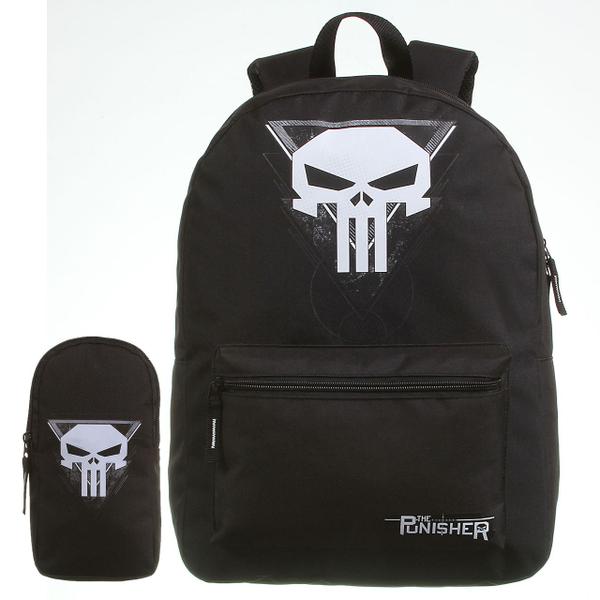 Imagem de Mochila Costas The Punisher Escolar Infantil com Estojo Soft