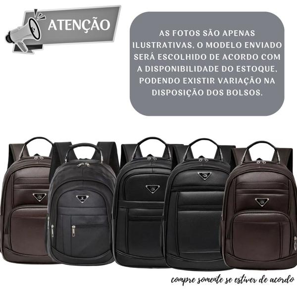 Imagem de Mochila Couro Média Elegante Unissex Reforçada Com Cabo de Aço Elegante Resistente