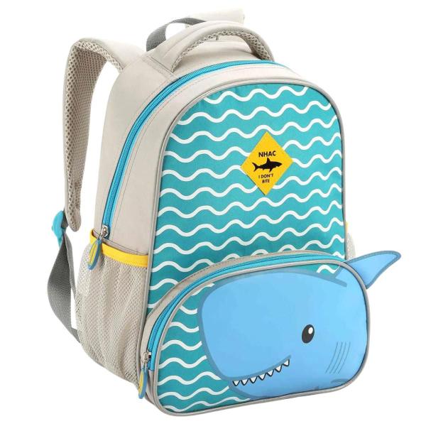 Imagem de Mochila Creche Escolar Infantil Masculina Feminina Tubarão Sereia Pinguim Baleia