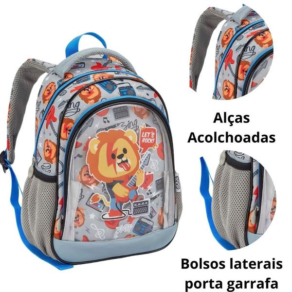 Imagem de Mochila Creche Infantil Frente Transparente LEAO