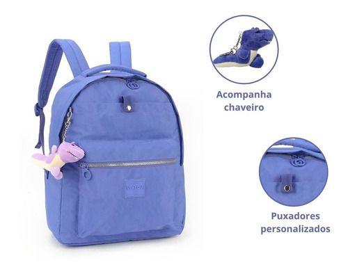 Imagem de Mochila Crinkle Escolar Notebook Juvenil Chaveiro UP4YOU