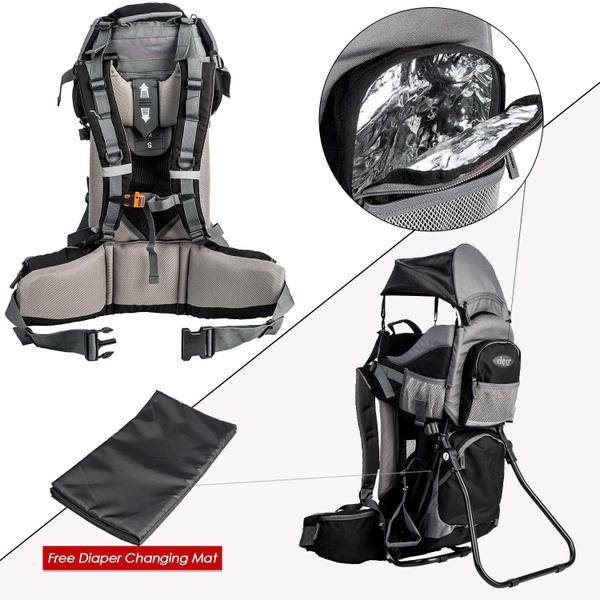 Imagem de Mochila de acampamento para bebês ClevrPlus Canyonero Hiking Black