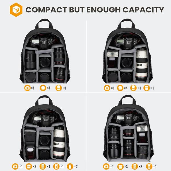 Imagem de Mochila de câmera TARION TB-S para DSLR com compartimento para laptop