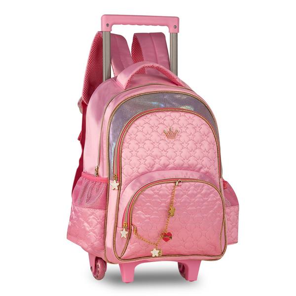 Imagem de Mochila de carrinho rodinha sweet queen infantil sq23059k