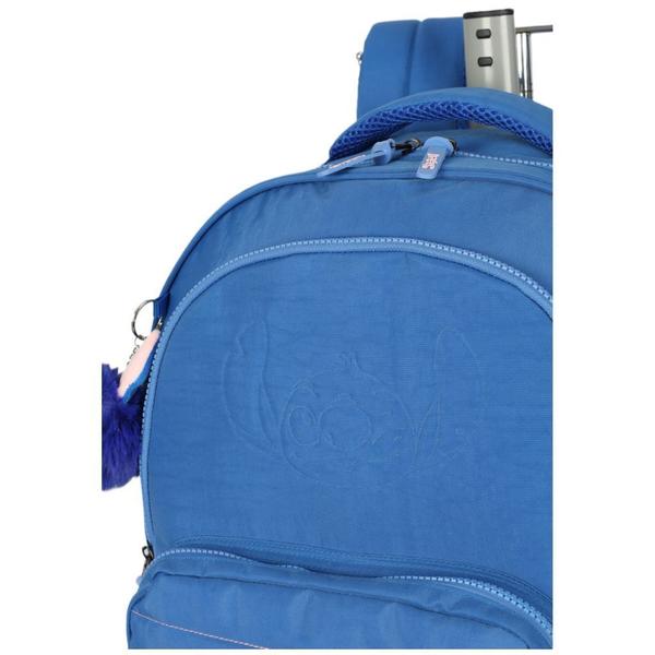 Imagem de Mochila De Carrinho Stitch Azul Com Rodinha 360