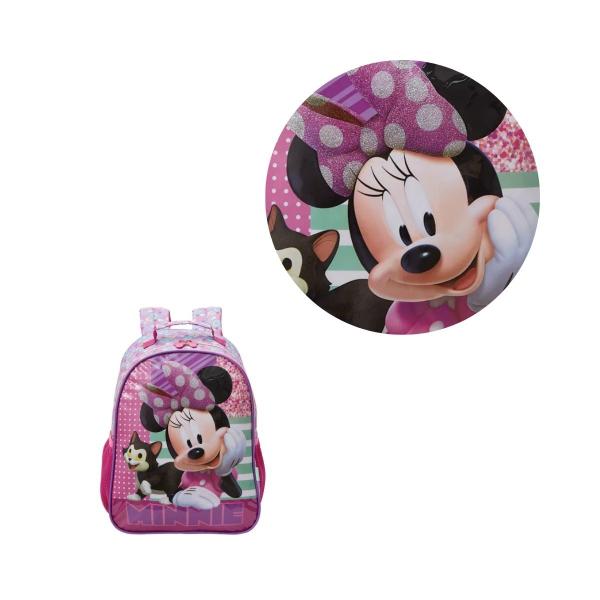 Imagem de Mochila de Costa 16 Minnie e Fígaro Escolar Infantil Xeryus