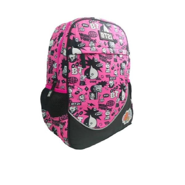 Imagem de Mochila De Costa Escolar Bt21 Rosa - Clio Style