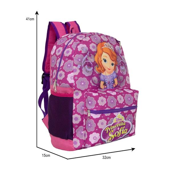 Imagem de Mochila de Costa Infantil G Princesa Sofia Volta as Aulas