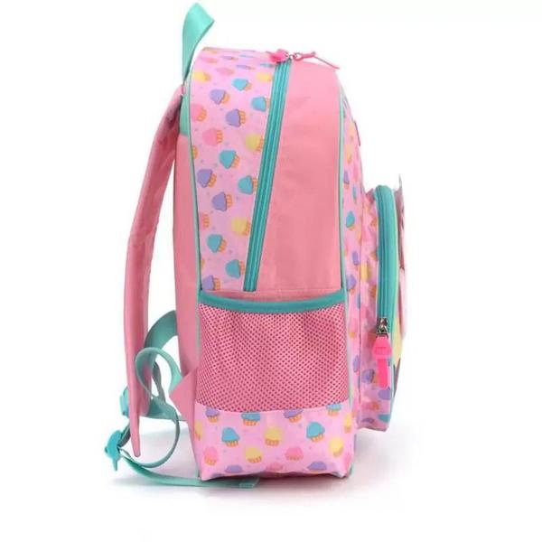 Imagem de Mochila de Costa Infantil Up4you Cupcake Rosa Luxcel