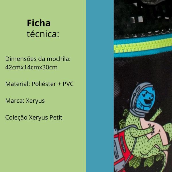 Imagem de Mochila de Costa Petit Dino Juvenil Escolar Xeryus