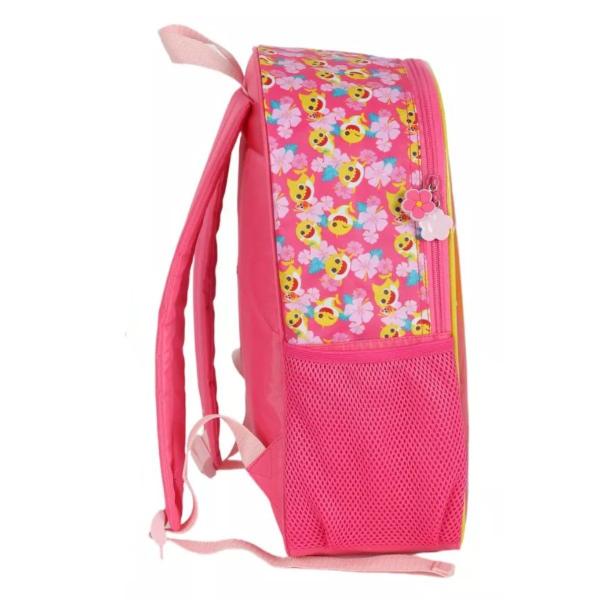 Imagem de Mochila De Costas Baby Shark Rosa Escolar Reforçada Menina