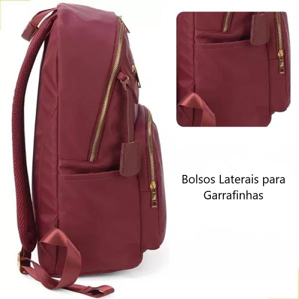 Imagem de Mochila de Costas C/ Porta Notebook Up4you Feminina Vinho