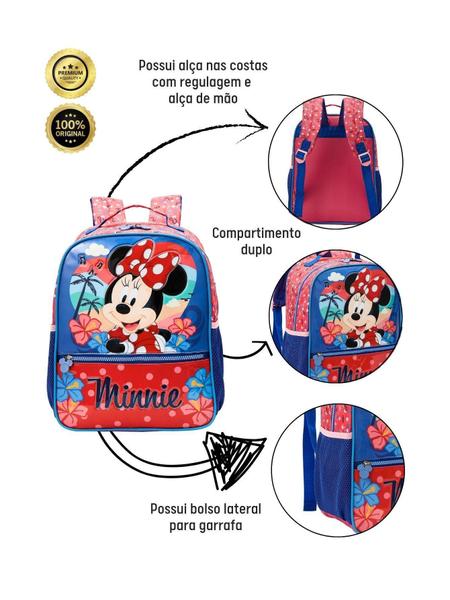 Imagem de Mochila De Costas Escolar 16 Minnie  13202