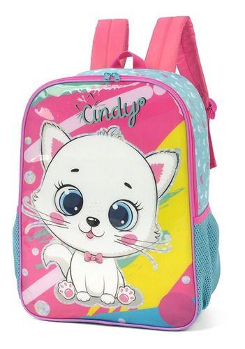 Imagem de Mochila De Costas Escolar Infantil Gatinha Cindy 