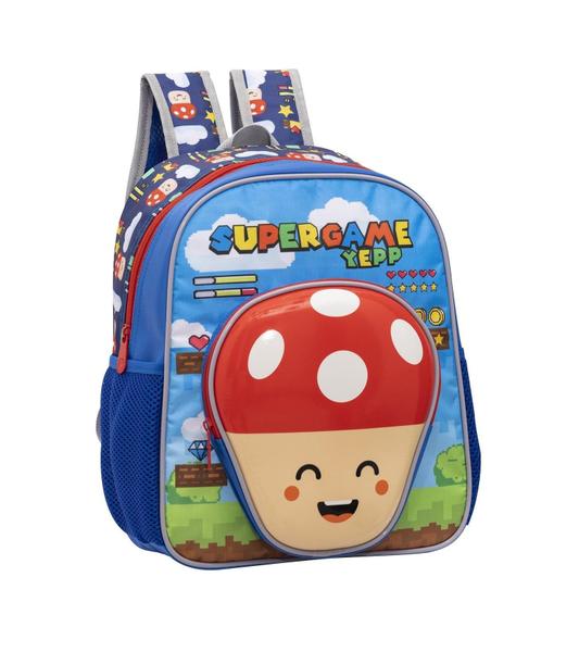 Imagem de Mochila De Costas Escolar Infantil Mario Yepp Super Bros