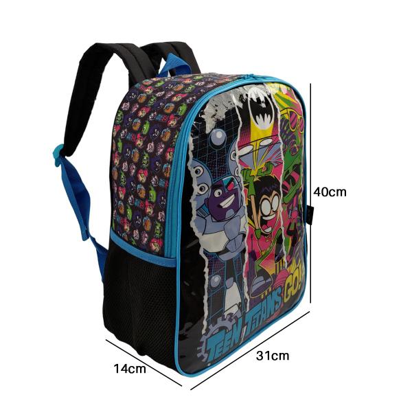 Imagem de Mochila de costas escolar infantil meninos meninas teen titans go!