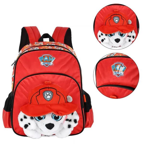 Imagem de Mochila De Costas Escolar Infantil P Paw Patrol Pelúcia 3D