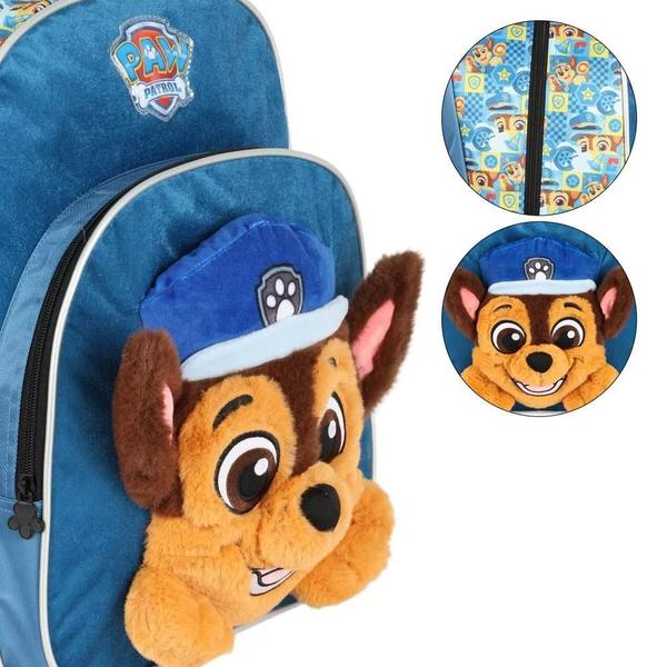 Imagem de Mochila De Costas Escolar Infantil P Paw Patrol Pelúcia 3D