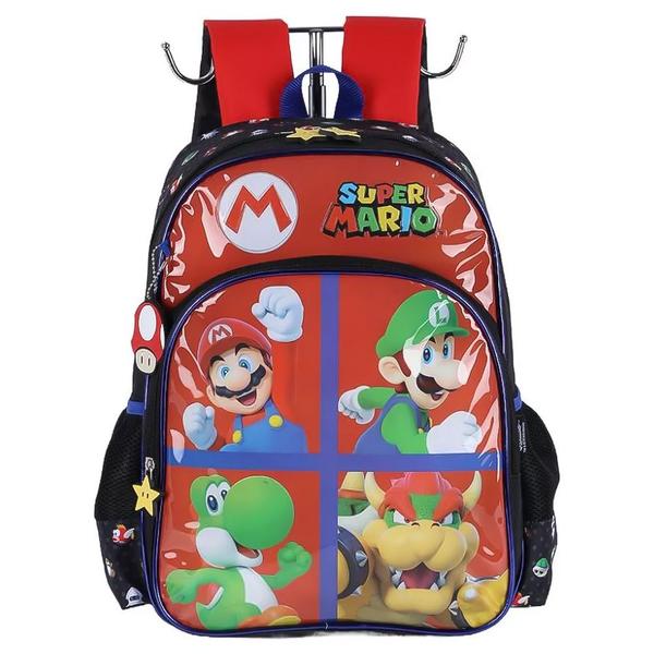 Imagem de Mochila De Costas Escolar Infantil Personagens Super Mário