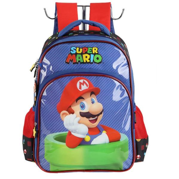 Imagem de Mochila De Costas Escolar Infantil Personagens Super Mário