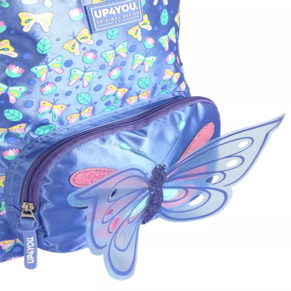 Imagem de Mochila De Costas Escolar Up4You Borboleta Glitter Infantil