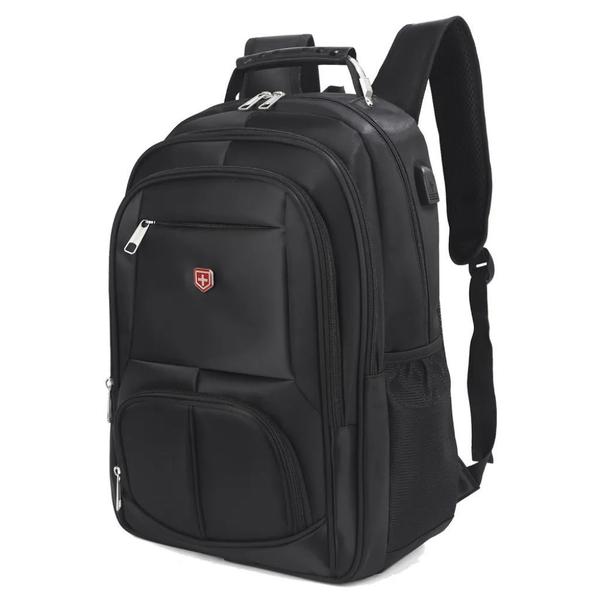 Imagem de Mochila De Costas Executiva Notebook Cabo De Aco Preta Ml40300