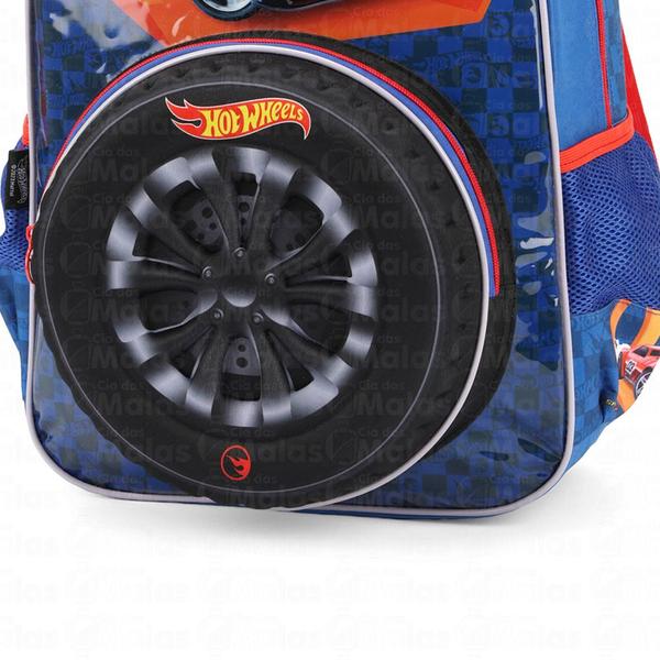 Imagem de Mochila De Costas Infantil Escolar Hot Wheels 3D Luxcel