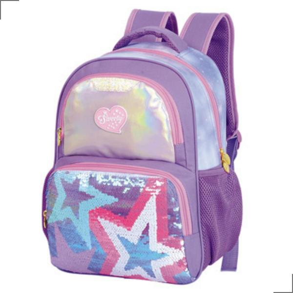 Mochila de Costas Infantil Menina Paetê Grande Porta Garrafas Escolar Bolsa Passeio Feminina - Fuseco Imagem de Mochila de Costas Infantil Menina Paetê Grande Porta Garrafas Escolar Bolsa Passeio Feminina