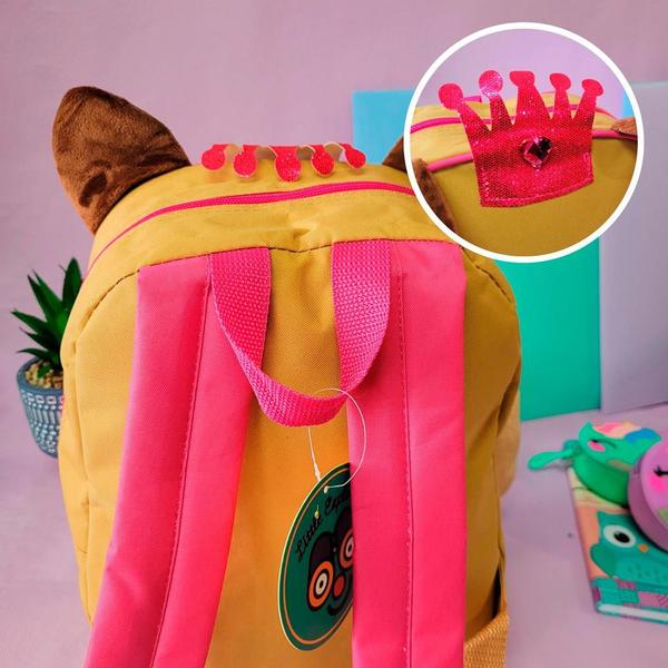 Imagem de Mochila de Costas Infantil Menino Dinossauro Grande 2 Bolsos Escolar Bolsa Masculina Passeio