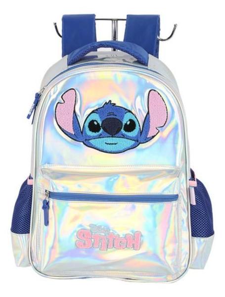 Imagem de Mochila De Costas Infantil Metalizada Stitch Disney