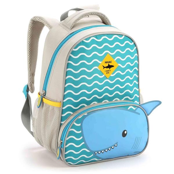 Imagem de Mochila de Costas Infantil Sereia Tubarão Baleia e Pinguim Mala Bolsa Escolar Crianças Seanite