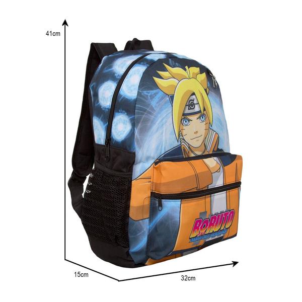 Imagem de Mochila de Costas Menino Preta Boruto Passeio Aulas Toys 2U