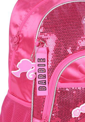 Imagem de Mochila De Costas Original Barbie Paetê C/ Chaveiro