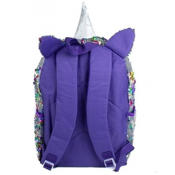 Imagem de Mochila de Costas Unicórnio Paetê Roxo