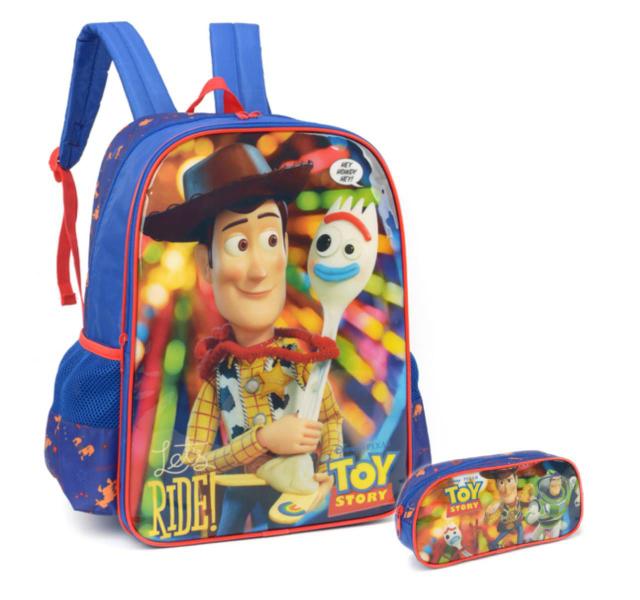 Imagem de Mochila de Costas Woody Toy Story e Estojo Infantil Escolar