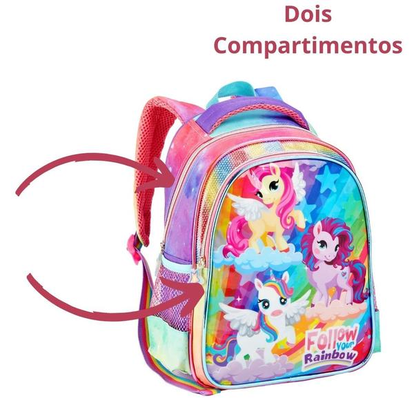 Mochila De Creche Infantil Do Poney - Denlex Imagem de Mochila De Creche Infantil Do Poney