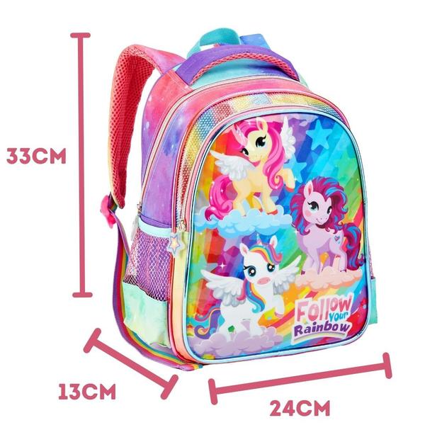 Mochila De Creche Infantil Do Poney - Denlex Imagem de Mochila De Creche Infantil Do Poney